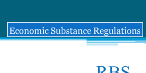ECONOMIC SUBSTANCE REGULATIONS